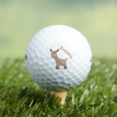 Cute happy miniature donkey cartoon golfballen (Insitu Shirt)