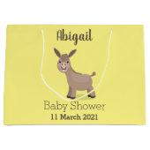 Cute happy miniature donkey cartoon groot cadeauzakje (Voorkant)