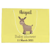 Cute happy miniature donkey cartoon groot cadeauzakje (Achterkant)