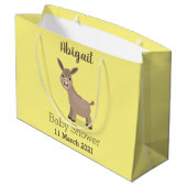Cute happy miniature donkey cartoon groot cadeauzakje (Achterkant Gekanteld)