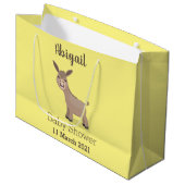 Cute happy miniature donkey cartoon groot cadeauzakje (Voorkant Gekanteld)