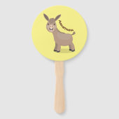 Cute happy miniature donkey cartoon handwaaier (Voorkant)