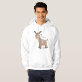 Cute happy miniature donkey cartoon hoodie (Voorkant volledig)