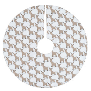 Cute happy miniature donkey cartoon kerstboom rok