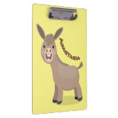 Cute happy miniature donkey cartoon klembord (Rechts)