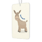 Cute happy miniature donkey cartoon luchtverfrisser (Links)