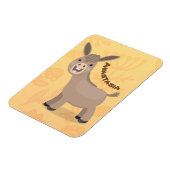 Cute happy miniature donkey cartoon magneet (Linkerzijde)