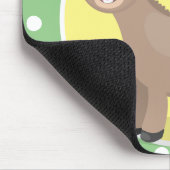 Cute happy miniature donkey cartoon muismat (Hoek)