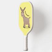 Cute happy miniature donkey cartoon pickleball paddle (Links)