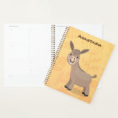 Cute happy miniature donkey cartoon planner (Display)