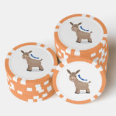 Cute happy miniature donkey cartoon poker chips (Opstapeling)