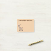Cute happy miniature donkey cartoon post-it® notes (Op bureau)