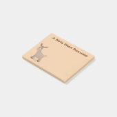 Cute happy miniature donkey cartoon post-it® notes (Schuin)