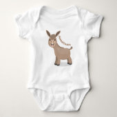 Cute happy miniature donkey cartoon romper (Voorkant)