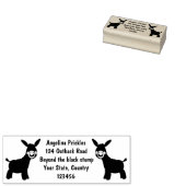 Cute happy miniature donkey cartoon rubberstempel (Gestempeld)