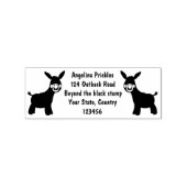 Cute happy miniature donkey cartoon rubberstempel (Afrduk)