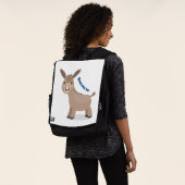 Cute happy miniature donkey cartoon rugtassen (Gedragen)