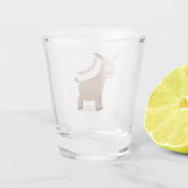 Cute happy miniature donkey cartoon shot glas (Achterkant)