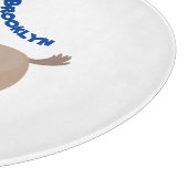 Cute happy miniature donkey cartoon snijplank (Hoek)