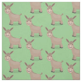 Cute happy miniature donkey cartoon stof (Swatch)