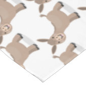 Cute happy miniature donkey cartoon tafelkleed (Gekanteld)