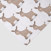 Cute happy miniature donkey cartoon tissuepapier (Detail)