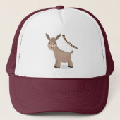 Cute happy miniature donkey cartoon trucker pet (Voorkant)