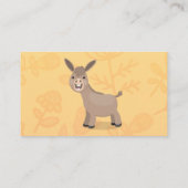 Cute happy miniature donkey cartoon visitekaartje (Achterkant)