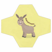Cute happy miniature donkey cartoon voetbal (Enkel)