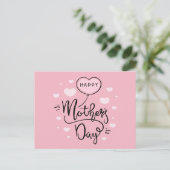 Cute Happy Moederdag Calligraphy | BRIEFKAART (Staand voorkant)