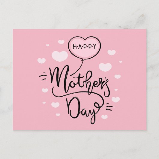 Cute Happy Moederdag Calligraphy | BRIEFKAART (Voorkant)