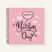 Cute Happy Moederdag Calligraphy | Laptop Notitieboek (Voorkant)
