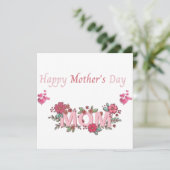 Cute Happy Moederdag mama Bedankkaart (Staand voorkant)
