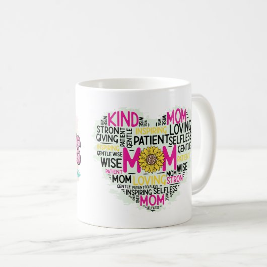 Cute Happy Moederdag Mok voor mam (Voorkant rechts)