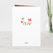 Cute Happy Moeders Day Flowers 3 Foto Kaart (Achterkant)