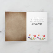 Cute Happy Moeders Day Flowers 3 Foto Kaart (Binnen)