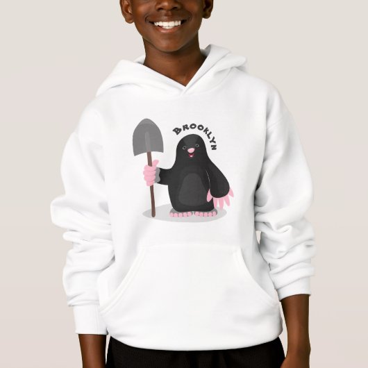 Cute happy mole cartoon illustratie (Voorkant)