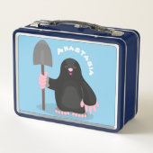 Cute happy mole cartoon illustratie (Achterkant)