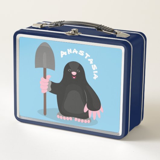 Cute happy mole cartoon illustratie (Voorkant)