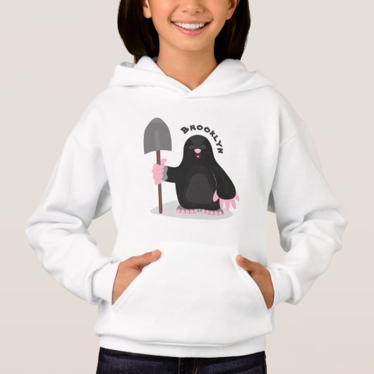 Cute happy mole cartoon illustratie (Voorkant)