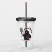 Cute happy mole cartoon illustratie acryl drinkbeker (Voorkant)