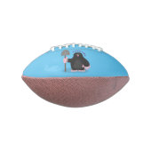 Cute happy mole cartoon illustratie american football (Gedraaid 90)