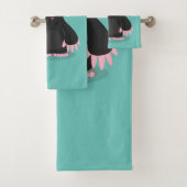 Cute happy mole cartoon illustratie bad handdoek (Insitu)