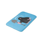Cute happy mole cartoon illustratie badmat (Gekanteld)