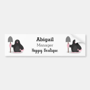 Cute happy mole cartoon illustratie bumpersticker