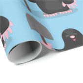 Cute happy mole cartoon illustratie cadeaupapier (Rol Hoek)