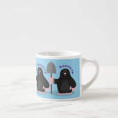 Cute happy mole cartoon illustratie espresso kop (Rechts)