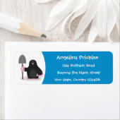 Cute happy mole cartoon illustratie etiket (Insitu)