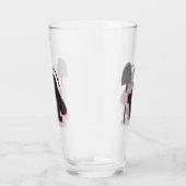 Cute happy mole cartoon illustratie glas (Rechts)