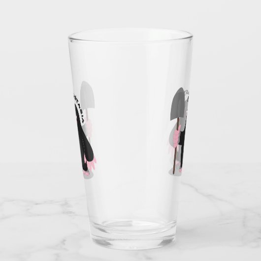 Cute happy mole cartoon illustratie glas (Rechts)